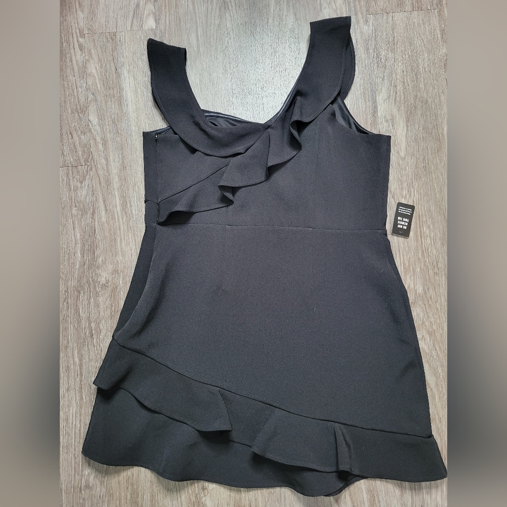 Express Black One-Shoulder Ruffle Dress - Picture 5 of 16